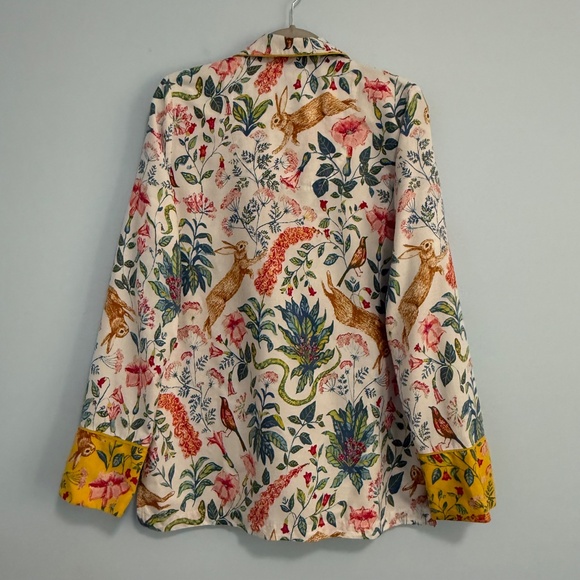 Anthropologie Kelly Louise Judd Forest Fable Flannel Pajama Set Size M - Picture 4 of 14